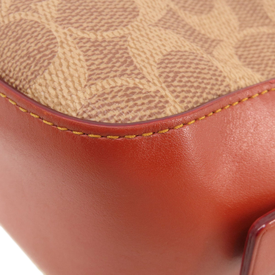 COACH Shoulder Bag 31208 PVC Brown Signature