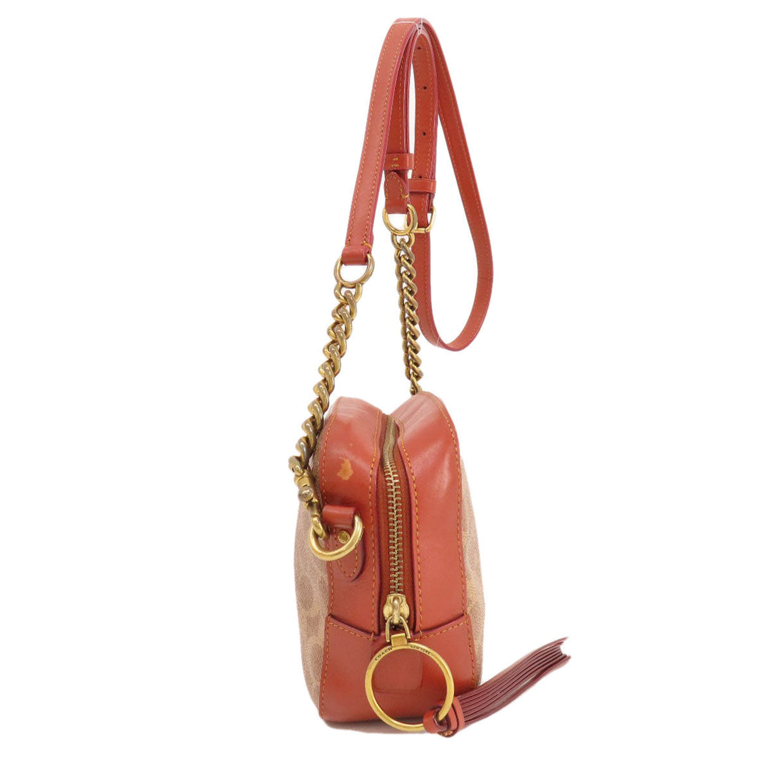 COACH Shoulder Bag 31208 PVC Brown Signature