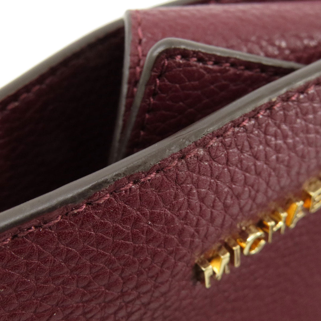 MICHAEL KORS Handbag leather Red 2WAY Women Used Authentic