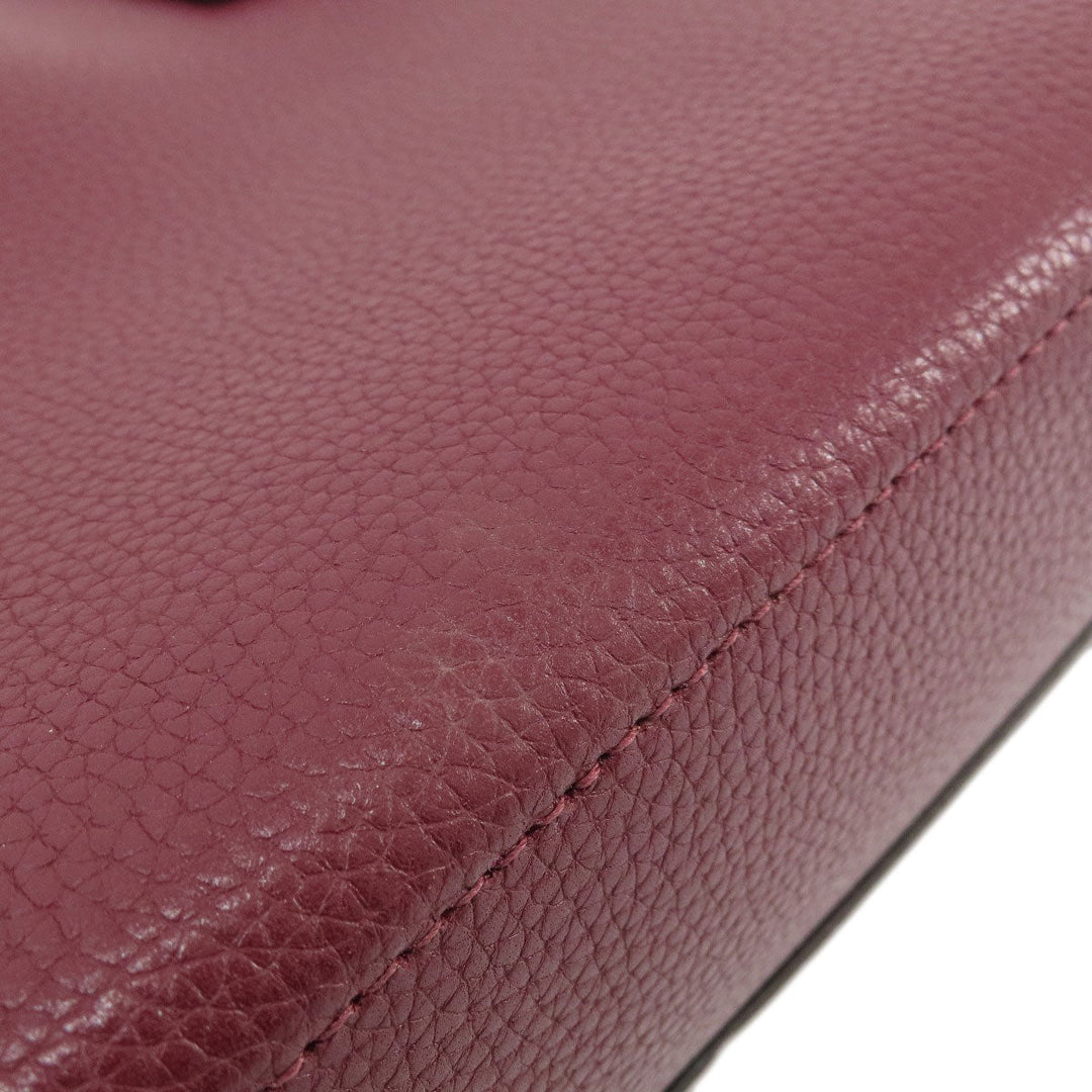 MICHAEL KORS Handbag leather Red 2WAY Women Used Authentic