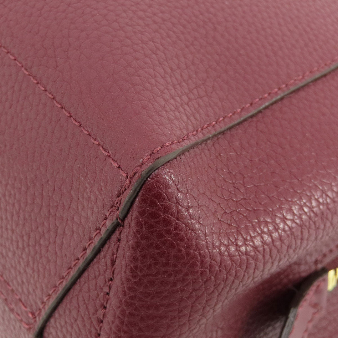 MICHAEL KORS Handbag leather Red 2WAY Women Used Authentic