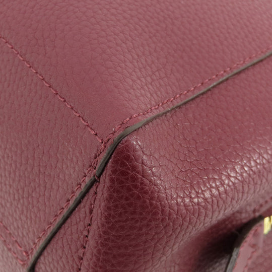 MICHAEL KORS Handbag leather Red 2WAY Women Used Authentic