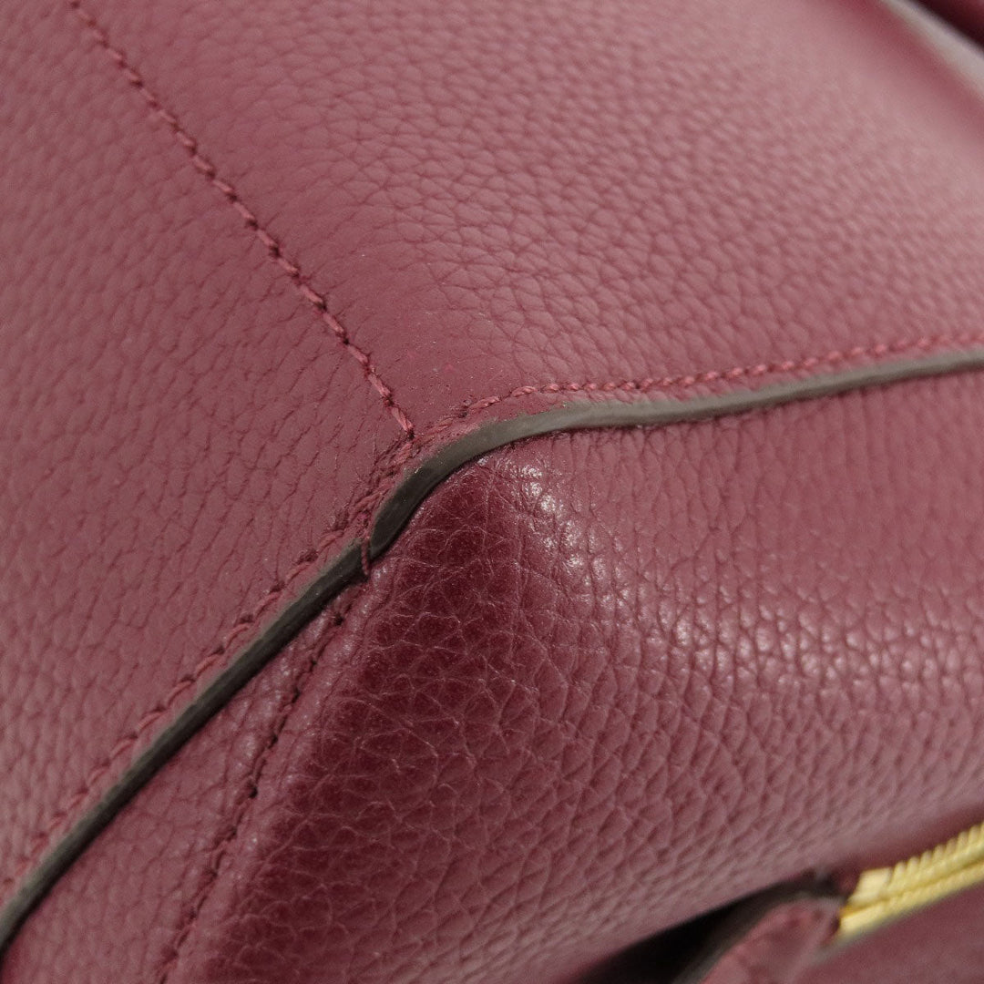 MICHAEL KORS Handbag leather Red 2WAY Women Used Authentic