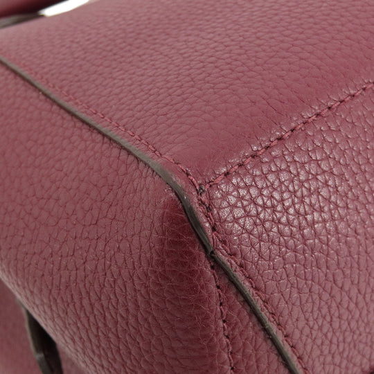 MICHAEL KORS Handbag leather Red 2WAY Women Used Authentic