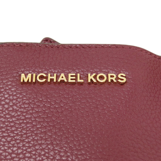 MICHAEL KORS Handbag leather Red 2WAY Women Used Authentic