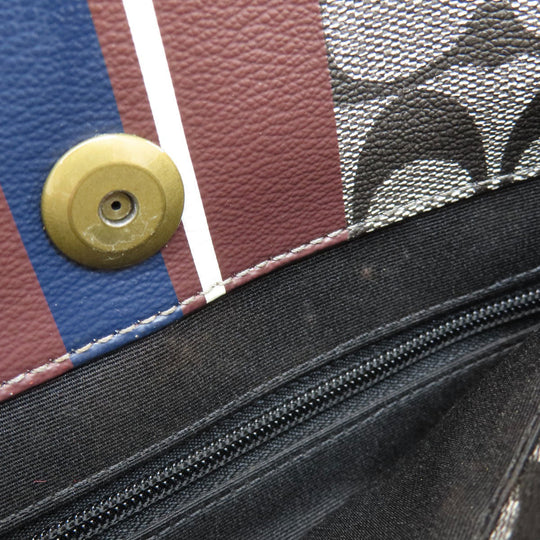 COACH Shoulder Bag 70077 PVC multicolor Signature mens(Unisex) Used Authentic