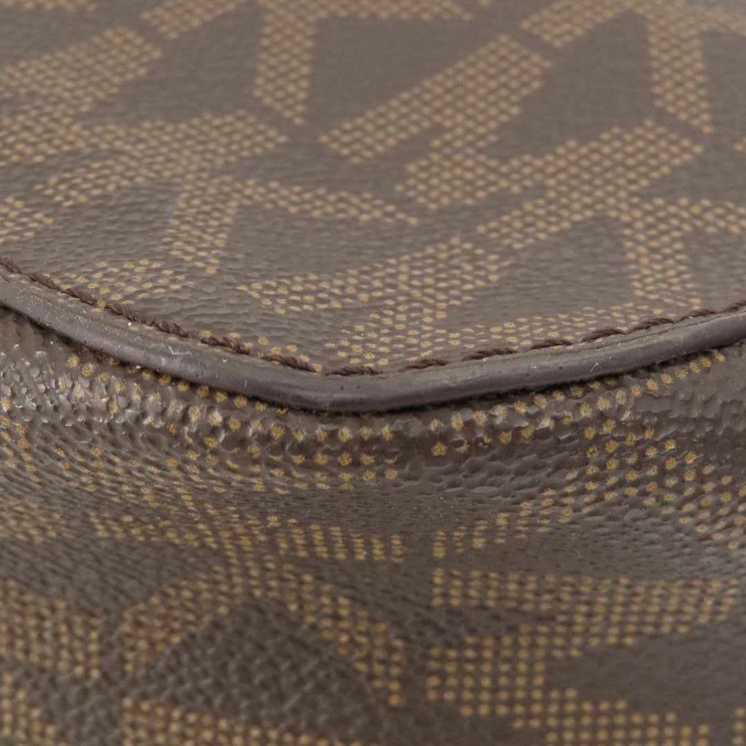 MICHAEL KORS Shoulder Bag Leather, Coated Canvas Brown MK signature Women Used Authentic