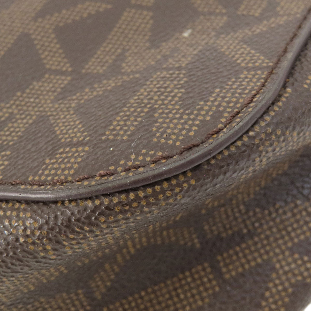 MICHAEL KORS Shoulder Bag Leather, Coated Canvas Brown MK signature Women Used Authentic