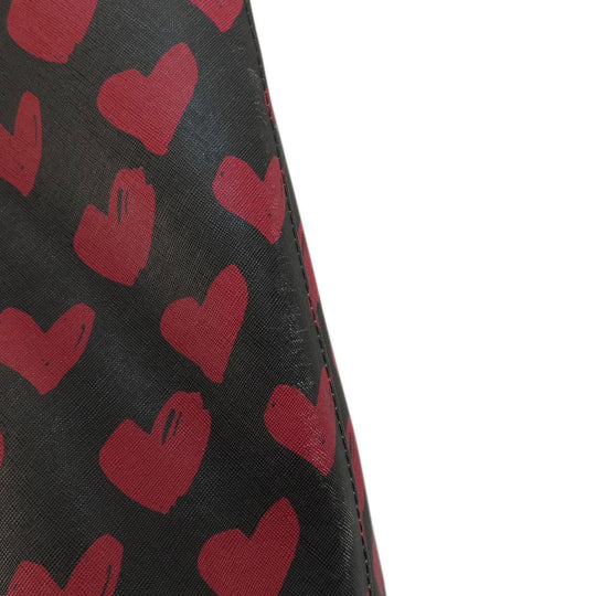 MARC JACOBS Tote Bag PVC black Heart Pattern Women Used Authentic