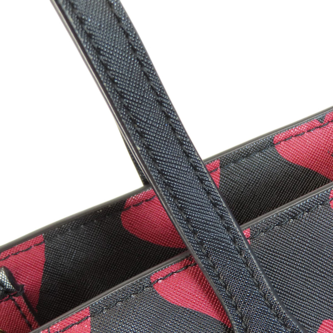 MARC JACOBS Tote Bag PVC black Heart Pattern Women Used Authentic