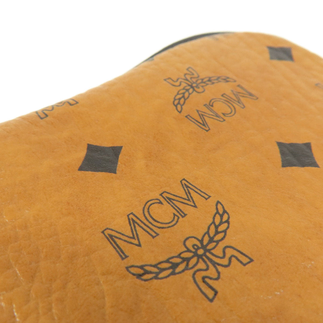 MCM Shoulder Bag leather Brown logo Women Used Authentic