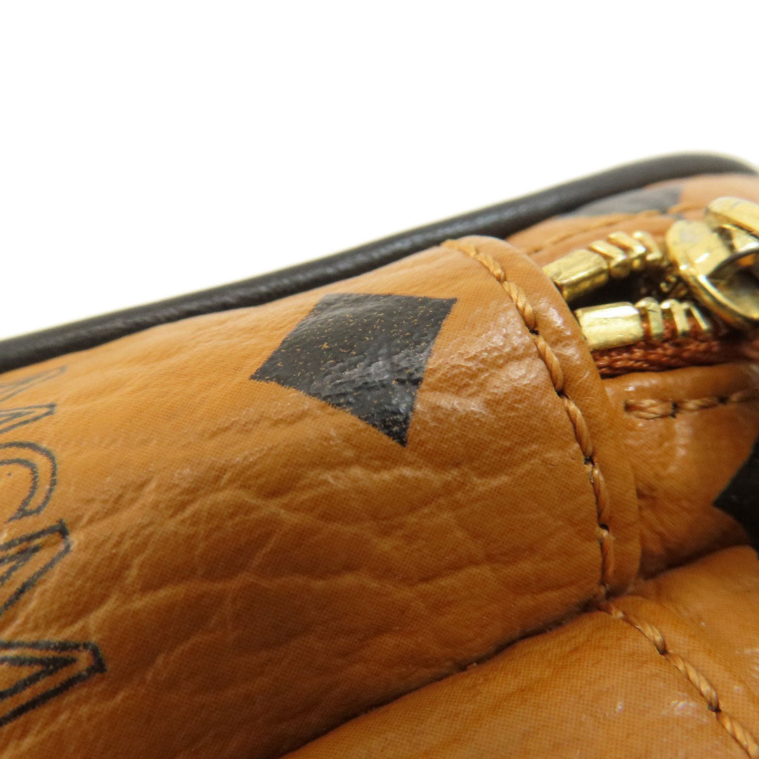 MCM Shoulder Bag leather Brown logo Women Used Authentic