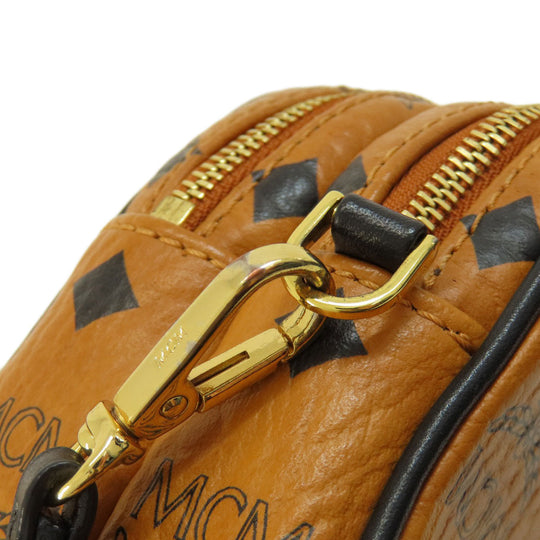 MCM Shoulder Bag leather Brown logo Women Used Authentic