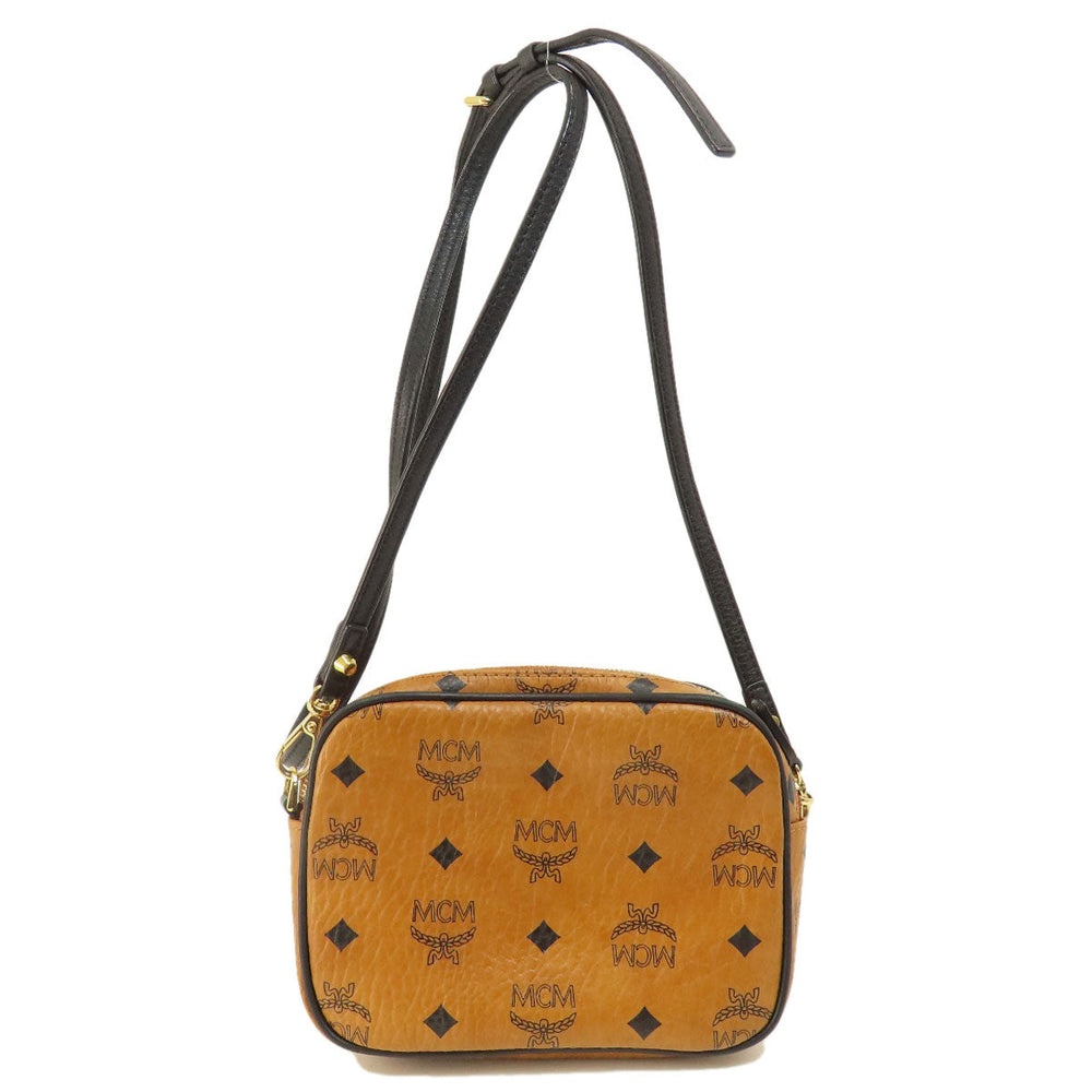 MCM Shoulder Bag leather Brown logo Women Used Authentic