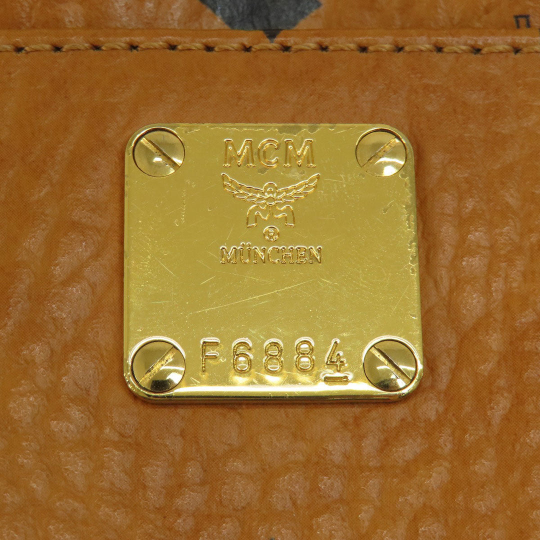 MCM Shoulder Bag leather Brown logo Women Used Authentic