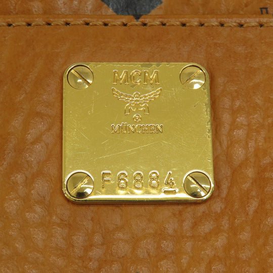 MCM Shoulder Bag leather Brown logo Women Used Authentic