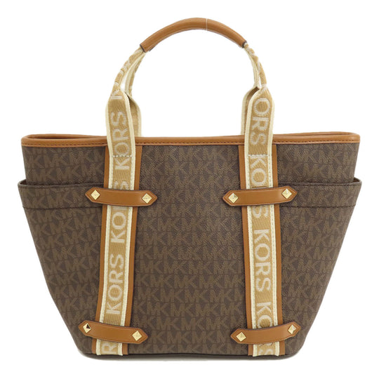 MICHAEL KORS Handbag PVC Brown MK Signature 2WAY