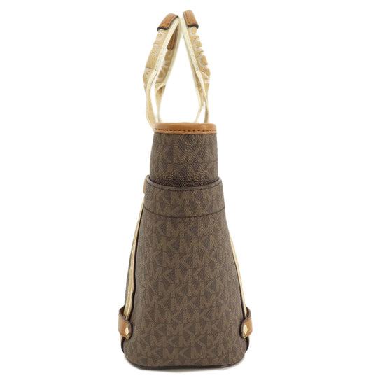 MICHAEL KORS Handbag PVC Brown MK Signature 2WAY