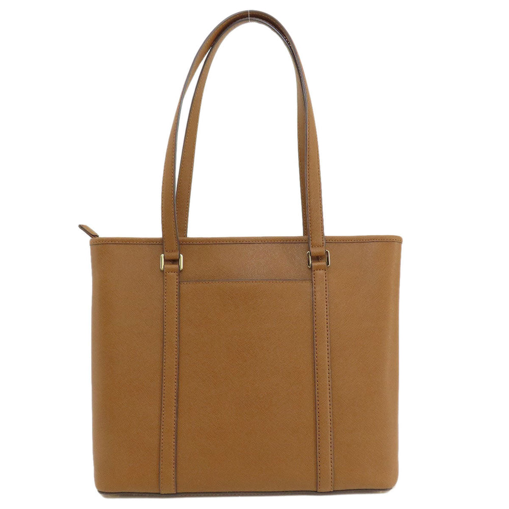 MICHAEL KORS Tote Bag leather Brown logoMetal Women Used Authentic