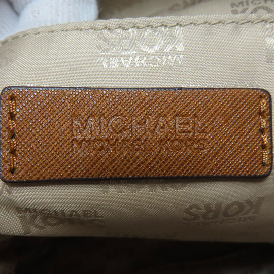 MICHAEL KORS Tote Bag leather Brown logoMetal Women Used Authentic