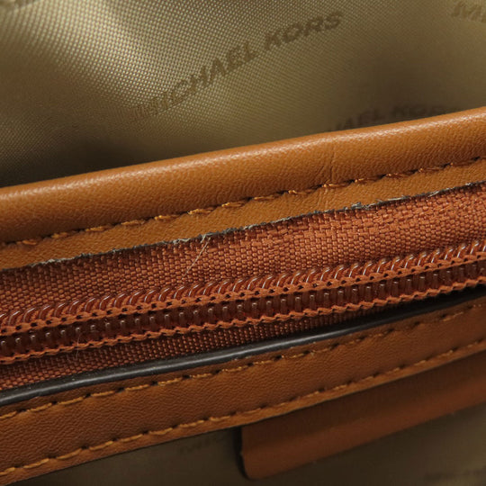 MICHAEL KORS Backpack Coated canvas Brown MK signature