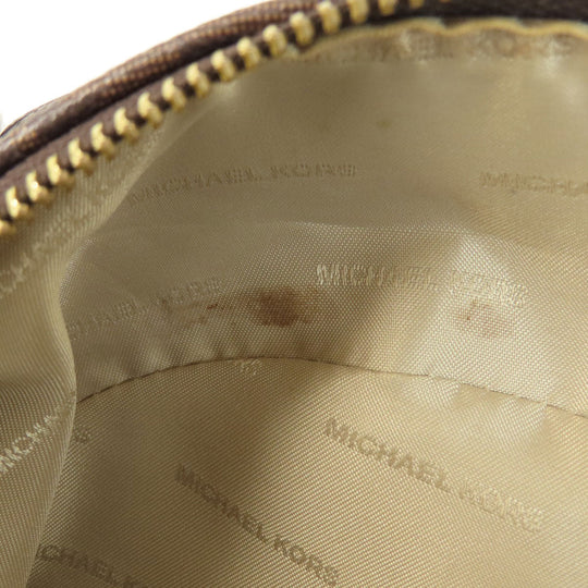 MICHAEL KORS Backpack Coated canvas Brown MK signature