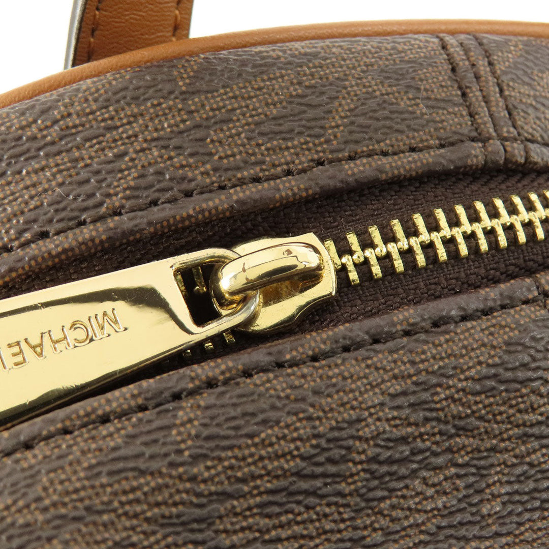 MICHAEL KORS Backpack Coated canvas Brown MK signature