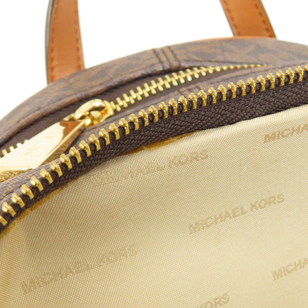 MICHAEL KORS Backpack Coated canvas Brown MK signature