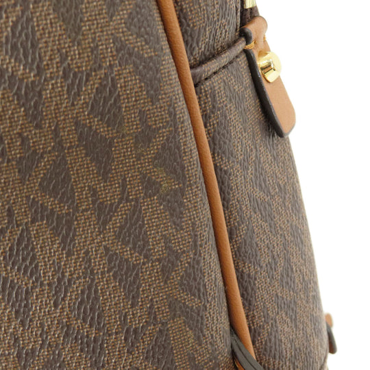 MICHAEL KORS Backpack Coated canvas Brown MK signature