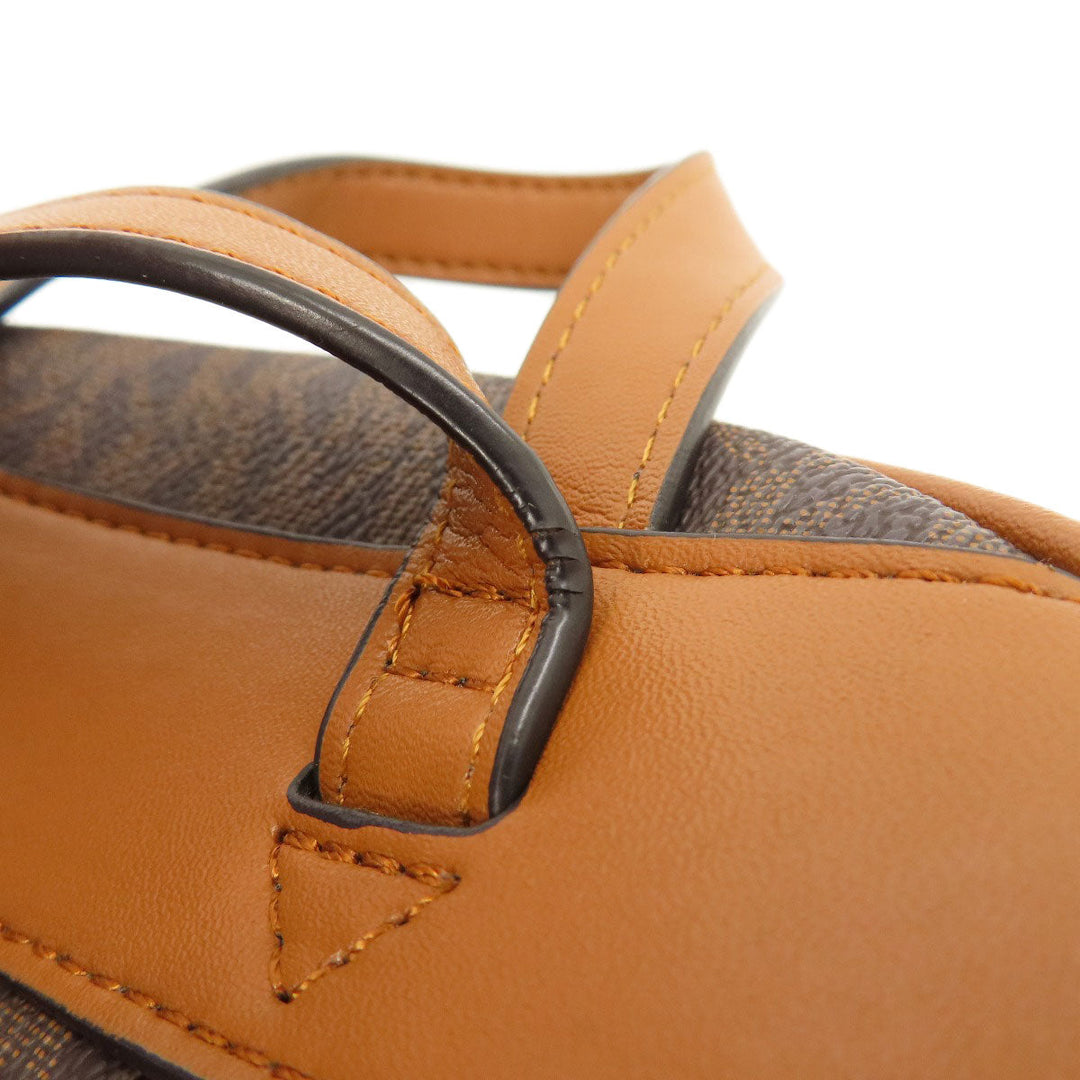 MICHAEL KORS Backpack Coated canvas Brown MK signature