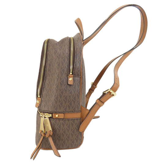 MICHAEL KORS Backpack Coated canvas Brown MK signature