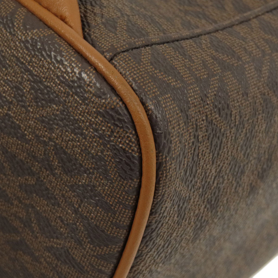 MICHAEL KORS Backpack Coated canvas Brown MK signature