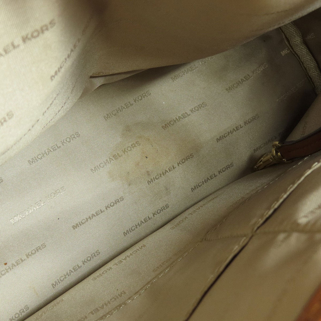 MICHAEL KORS Backpack Coated canvas Brown MK signature