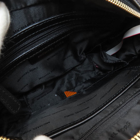 MICHAEL KORS Shoulder Bag PVC black Guinea fireworks motif Women Used Authentic