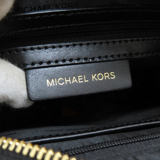 MICHAEL KORS Shoulder Bag PVC black Guinea fireworks motif Women Used Authentic