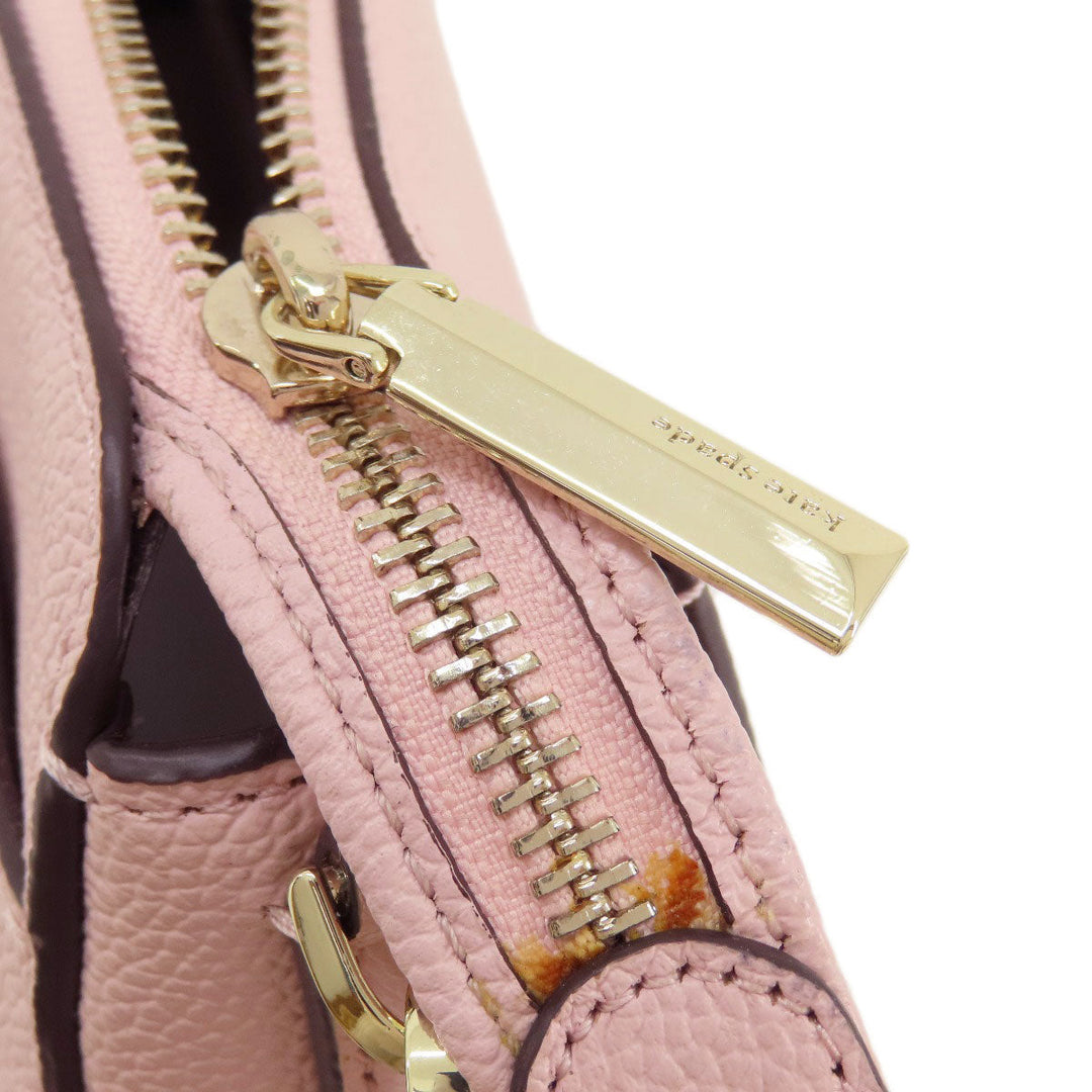 Kate Spade Shoulder Bag leather pink logo
