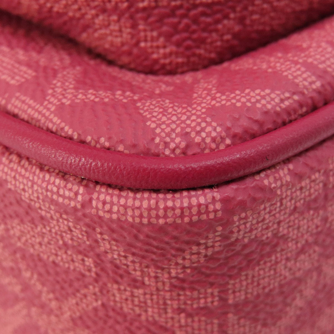 MICHAEL KORS Shoulder Bag PVC pink MK signature Women Used Authentic