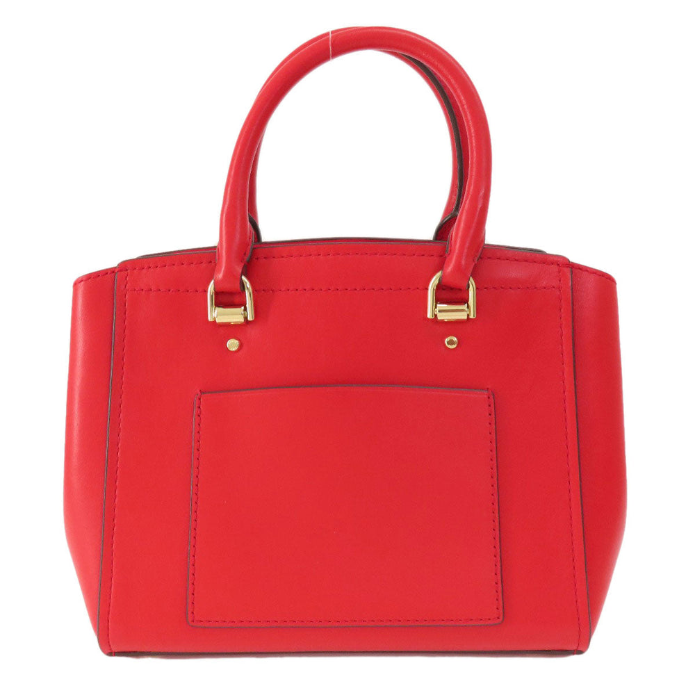 MICHAEL KORS Handbag leather Red logo 2WAY Women Used Authentic