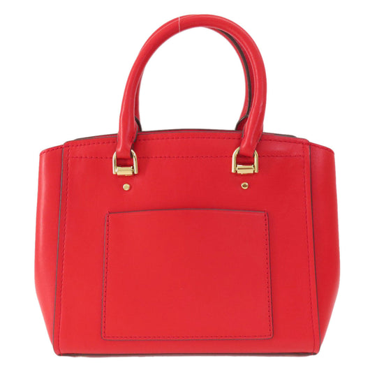 MICHAEL KORS Handbag leather Red logo 2WAY Women Used Authentic