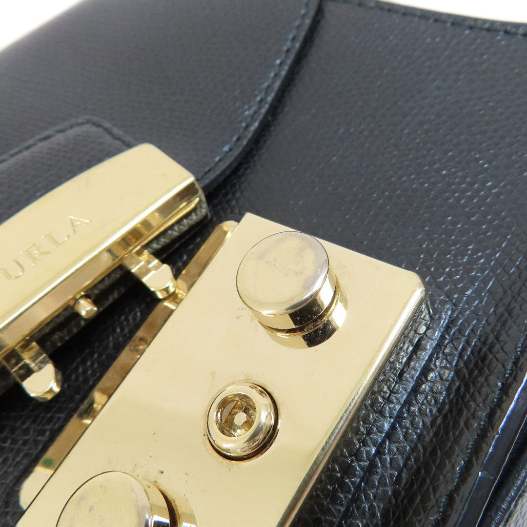 Furla Shoulder Bag PVC black metropolis Women Used Authentic