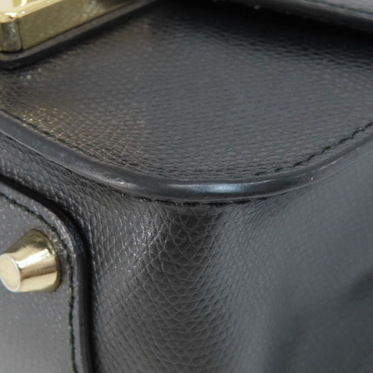 Furla Shoulder Bag PVC black metropolis Women Used Authentic