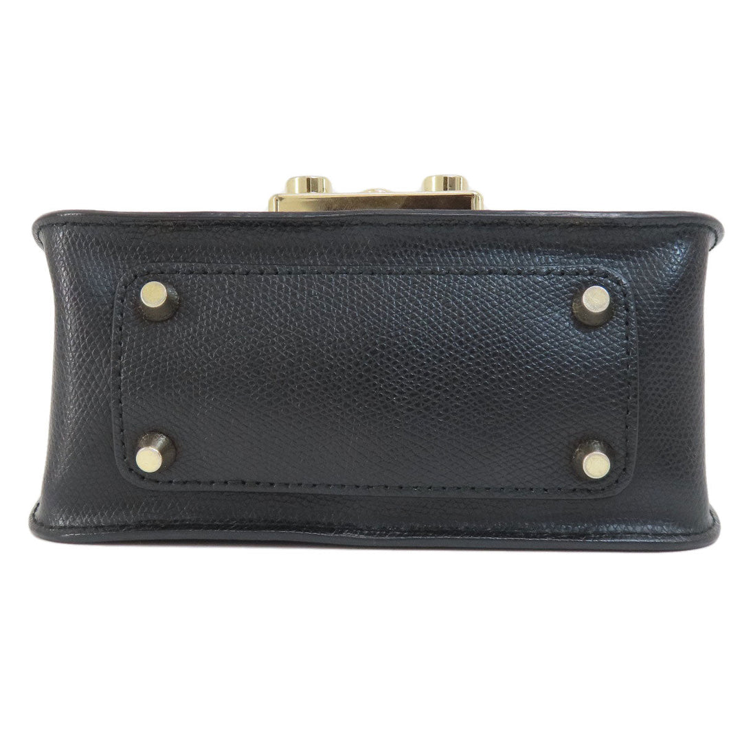 Furla Shoulder Bag PVC black metropolis Women Used Authentic