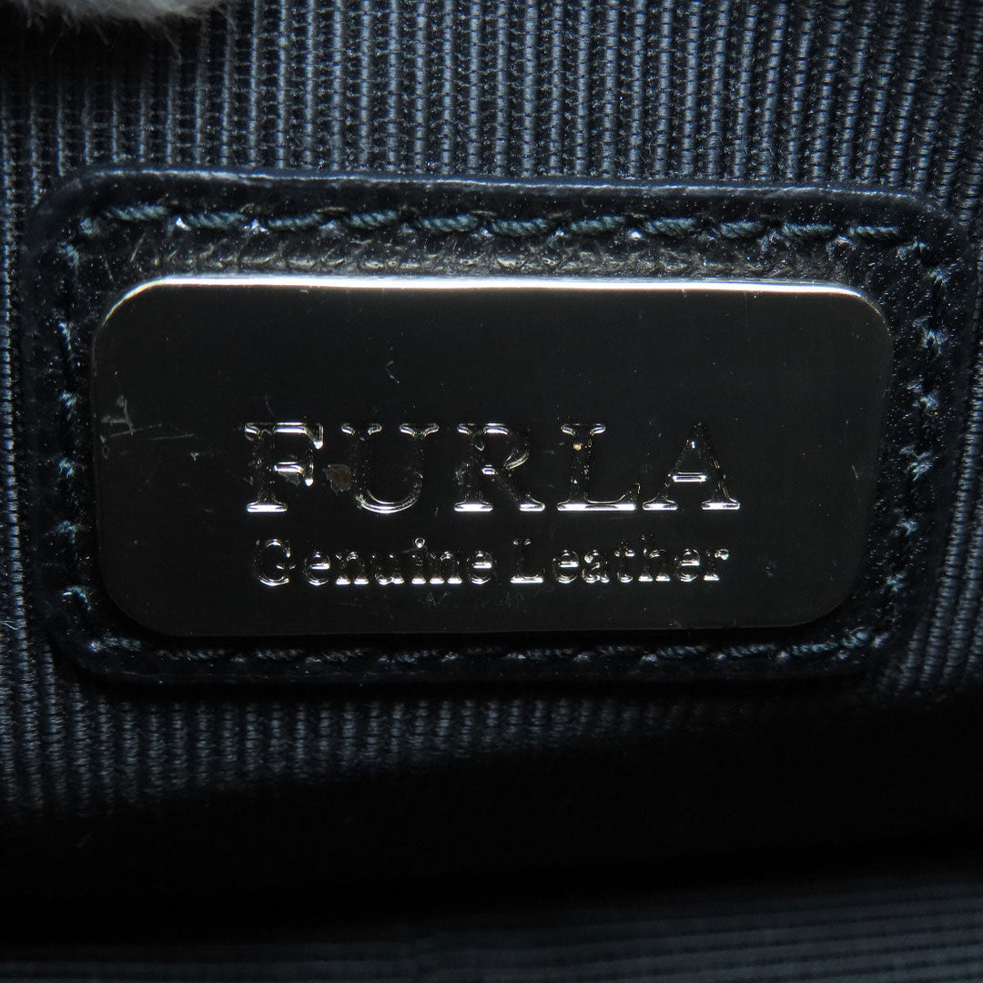 Furla Shoulder Bag PVC black metropolis Women Used Authentic