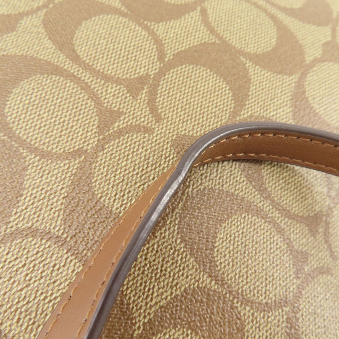 COACH Tote Bag 4455 PVC Brown Signature