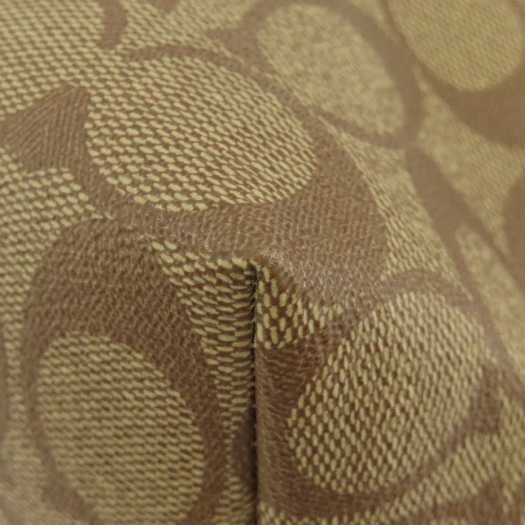 COACH Tote Bag 4455 PVC Brown Signature
