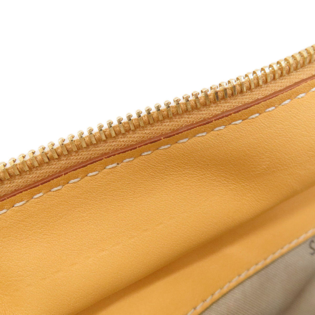 TOD�fS Tote Bag leather beige 2WAY Women Used Authentic