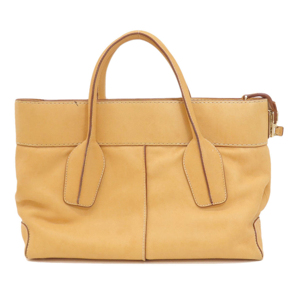 TOD�fS Tote Bag leather beige 2WAY Women Used Authentic