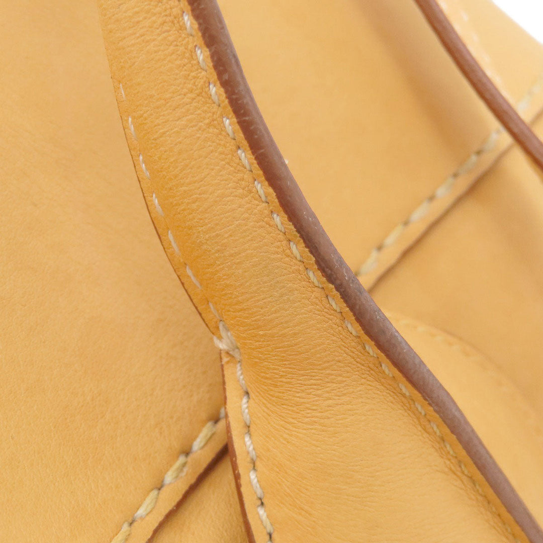 TOD�fS Tote Bag leather beige 2WAY Women Used Authentic
