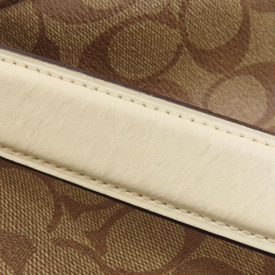 COACH Shoulder Bag F73177 PVC Brown one belt signature Women Used Authentic