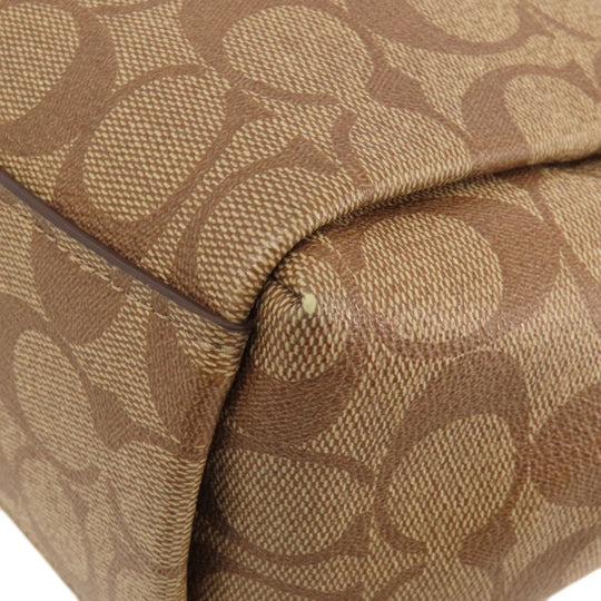 COACH Shoulder Bag F73177 PVC Brown one belt signature Women Used Authentic